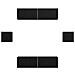 Set mobile TV 6 pcs Rovere nero Legno multistrato - Foto miniatura 8