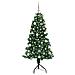 Albero di Natale Artificiale Angolare con 150 LED Verde 150 cm - Foto miniatura 2