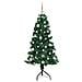Albero di Natale Artificiale Angolare con 150 LED Verde 150 cm - Foto miniatura 3