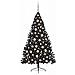 Albero di Natale artificiale con luci integrate Nero 180 cm PVC - Foto miniatura 3