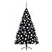 Albero di Natale artificiale con luci integrate Nero 180 cm PVC - Foto miniatura 4