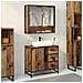 Set di mobili per il bagno con cassetto 2 pcs Legno vecchio - Foto miniatura 2