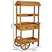 Carrello Espositore In Legno Marrone 105x50x173h Cm - Foto miniatura 3