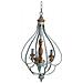 Lampada Da Soffitto In Legno E Metallo Grigio 44,5x39,5x75h Cm - Foto miniatura 4