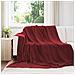 Coperte da Pile 6 pcs Rosso Bordeaux 220 x 240 cm Panno - Foto miniatura 2