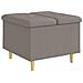 Pouf contenitore con cuscino Talpa 60 x 60 x 45 cm Tessuto - Foto miniatura 1
