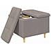 Pouf contenitore con cuscino Talpa 60 x 60 x 45 cm Tessuto - Foto miniatura 3