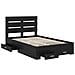 Struttura del letto Rovere Nero 135 x 190 cm Legno multistrato - Foto miniatura 5