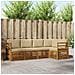 Set divani 5 pcs Naturale e Beige Legno di Acacia Massello - Foto miniatura 2