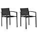 Sedie da giardino 2 pcs Nero e antracite 53,5 x 59 x 77 cm - Foto miniatura 1