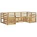 Set di divani da esterno 6 pcs Bianco 245 x 130,5 x 73 cm - Foto miniatura 1