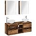 Set di mobili per il bagno 5 pcs Legno antico - Foto miniatura 1