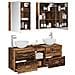 Set di mobili per il bagno 5 pcs Legno antico - Foto miniatura 3