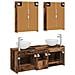 Set di mobili per il bagno 5 pcs Legno antico - Foto miniatura 8