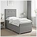 Letto box spring con materasso Grigio Chiaro Singolo Tessuto - Foto miniatura 2