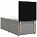 Letto box spring con materasso Grigio Chiaro Singolo Tessuto - Foto miniatura 8