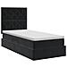Letto con contenitore e materasso Nero 90 x 190 cm Velluto - Foto miniatura 8