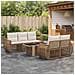 Set Divano da Giardino 6 pz Beige e Bianco Crema polyrattan - Foto miniatura 5
