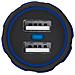 Caricabatteria universale per Auto con 2 porte USB - Blu - Foto miniatura 8