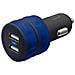 Caricabatteria universale per Auto con 2 porte USB - Blu - Foto miniatura 2