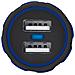 Caricabatteria universale per Auto con 2 porte USB - Blu - Foto miniatura 9