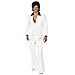 Costume Bianco Uomo Tema Disco Large - Foto miniatura 3