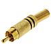 Connettore Maschio Rca Per Cavo Audio, Oro - Foto miniatura 1