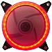 Ventola 120x120 12 Volt Connettore 3 Poli+4 Poli Molex Luce Rossa - Foto miniatura 1