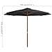 Ombrellone da Esterni con Palo in Legno 350 cm Antracite - Foto miniatura 2