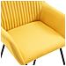 Sedie Da Pranzo 2 Pz Gialle In Tessuto - Foto miniatura 8