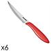 Presto Coltello Bistecca 12cm 6pz Rosso - Foto miniatura 1