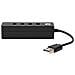 Hub Usb 2.0 Con 4 Porte Usb-a Plug And Play Trasferimento Rapido, Nero - Foto miniatura 2