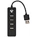 Hub Usb 2.0 Con 4 Porte Usb-a Plug And Play Trasferimento Rapido, Nero - Foto miniatura 3