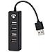 Hub Usb 2.0 Con 4 Porte Usb-a Plug And Play Trasferimento Rapido, Nero - Foto miniatura 6