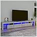 Mobile Porta TV con Luci LED Grigio Cemento 260x36,5x40 cm - Foto miniatura 1