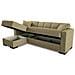 Divano Letto Fernando, Divano Letto Ad Angolo Con Penisola Reversibile, Sofà Contenitore Da Soggiorno Con Chaislongue E 2 Cuscini, 230x150h81 Cm, Beige - Foto miniatura 4