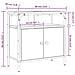 Mobile Lavabo Bagno Grigio Sonoma 60x30x60 Cm Legno Multistrato - Foto miniatura 6
