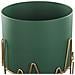 Vaso Per Piante Rialzato Kalandra Metallo 29 Cm Verde Scuro - Foto miniatura 5