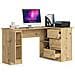 Scrivania ad angolo B20 destro, 1 anta e 3 cassetti, 155x85x77 cm, Colore Quercia Artisan - Foto miniatura 2