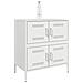 Credenza Bianca 68x39x79 Cm In Acciaio - Foto miniatura 4