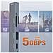 Hub Usb Supporta Otg Usb-c Power Delivery 60w E Lettore Schede Sd /tf, Grigio - Foto miniatura 2