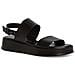 Black Casual Open Sandals Sandali Pelle Scarpe Donna Nero Eu 40, 1-28238-42 001 - Foto miniatura 1