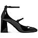 Pump With Strap High Scarpe Con Tacco Sintetico E Tessile Scarpe Donna Nero Eu 39, 1-22412-43 001 - Foto miniatura 3