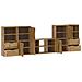 Mobile TV 5 pz con Contenitore ODDA in Legno Massello di Pino - Foto miniatura 5