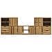 Mobile TV 5 pz con Contenitore ODDA in Legno Massello di Pino - Foto miniatura 7