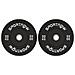 Set 2 Dischi Pesi da 20kg in Gomma con Foro da 2"" / 5 cm per Manubri e Bilancieri, Nero - Foto miniatura 1