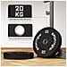 Set 2 Dischi Pesi da 20kg in Gomma con Foro da 2"" / 5 cm per Manubri e Bilancieri, Nero - Foto miniatura 3