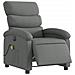 Poltrona Reclinabile Massaggio Elettrica Grigio Scuro Tessuto - Foto miniatura 3