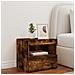 Comodino Con Luci Led Rovere Fumo 50x40x45 Cm - Foto miniatura 3