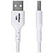 Cavo di Ricarica USB-A a USB-C da 2m - Cavetto di Carica Rapida USB-A a Type-C da 3A, Cavo Dati USB 2.0 rivestito in TPE - M /M - Bianco - Foto miniatura 2